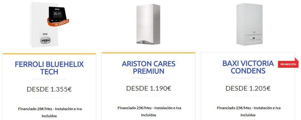 nuestras mejores ofertas al instalar una caldera de gas
